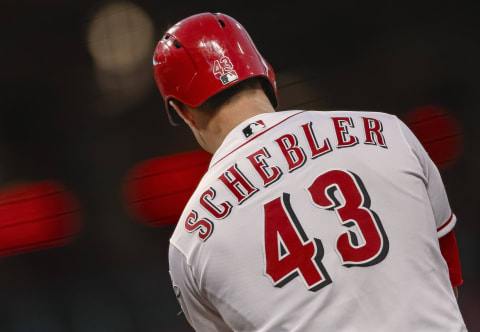 CINCINNATI, OH – APRIL 09: Scott Schebler #43 of the Cincinnati Reds (Photo by Michael Hickey/Getty Images)