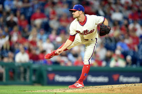 PHILADELPHIA, PA – MARCH 30: David Robertson #30 of the Philadelphia Phillies pitches. (Photo by G Fiume/Getty Images)