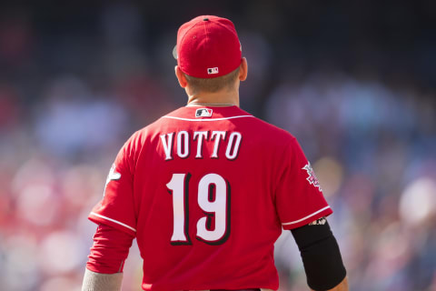 PHILADELPHIA, PA – JUNE 08: Joey Votto #19 of the Cincinnati Reds (Photo by Mitchell Leff/Getty Images)