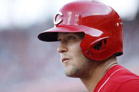 CINCINNATI, OH – JUNE 29: Nick Senzel #15 of the Cincinnati Reds (Photo by Joe Robbins/Getty Images)