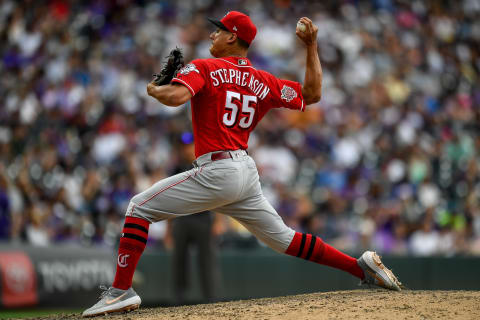 DENVER, CO – JULY 14: Robert Stephenson #55 of the Cincinnati Reds (Photo by Dustin Bradford/Getty Images)