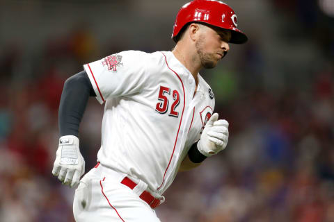 CINCINNATI, OH – AUGUST 10: Kyle Farmer #52 of the Cincinnati Reds (Photo by Kirk Irwin/Getty Images)