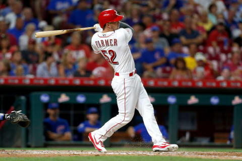 CINCINNATI, OH – AUGUST 10: Kyle Farmer #52 of the Cincinnati Reds (Photo by Kirk Irwin/Getty Images)