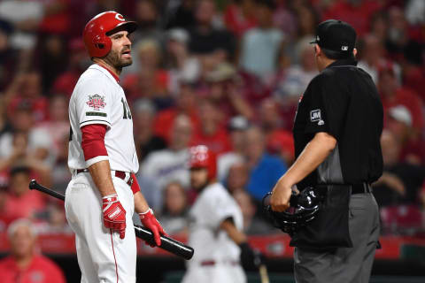 CINCINNATI, OH – SEPTEMBER 20: Joey Votto #19 of the Cincinnati Reds (Photo by Jamie Sabau/Getty Images)