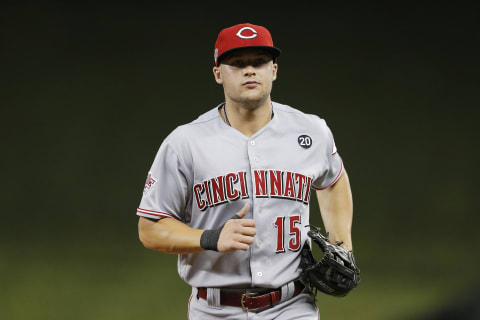 MIAMI, FLORIDA – AUGUST 28: Nick Senzel #15 of the Cincinnati Reds (Photo by Michael Reaves/Getty Images)
