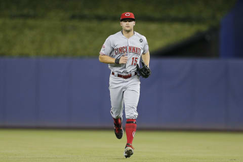 MIAMI, FLORIDA – AUGUST 28: Nick Senzel #15 of the Cincinnati Reds (Photo by Michael Reaves/Getty Images)