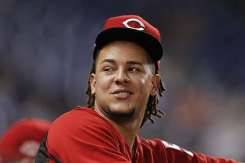 MIAMI, FLORIDA – AUGUST 28: Luis Castillo #58 of the Cincinnati Reds (Photo by Michael Reaves/Getty Images)