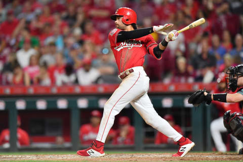 CINCINNATI, OH – SEPTEMBER 6: Alex Blandino #2 of the Cincinnati Reds (Photo by Jamie Sabau/Getty Images)