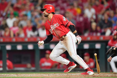 CINCINNATI, OH – SEPTEMBER 6: Alex Blandino #2 of the Cincinnati Reds (Photo by Jamie Sabau/Getty Images)