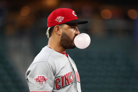 SEATTLE, WASHINGTON – SEPTEMBER 10: Eugenio Suarez #7 of the Cincinnati Reds (Photo by Abbie Parr/Getty Images)