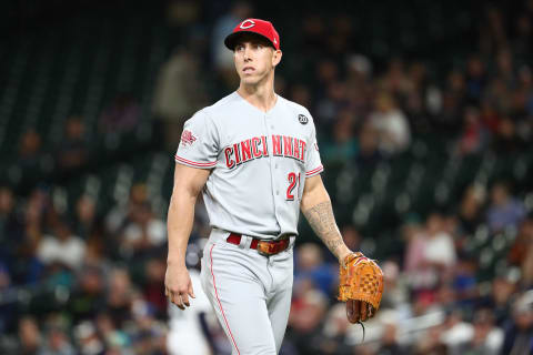 SEATTLE, WASHINGTON – SEPTEMBER 10: Michael Lorenzen #21 of the Cincinnati Reds (Photo by Abbie Parr/Getty Images)