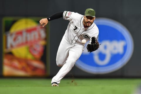 CINCINNATI, OH – SEPTEMBER 20: Eugenio Suarez #7 of the Cincinnati Reds (Photo by Jamie Sabau/Getty Images)