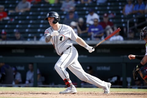 MESA, AZ – OCTOBER 14: Tyler Stephenson #36 of the Glendale Desert Dogs (Cincinnati Reds) (Photo by Joe Robbins/Getty Images)