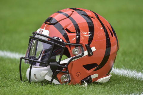 MIAMI, FLORIDA – DECEMBER 22: A detailed view of a Cincinnati Bengals helmet. (Photo by Eric Espada/Getty Images)