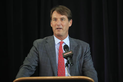 CINCINNATI, OHIO – JANUARY 08: Dick Williams, president of baseball operations talks to the media during the press conference to introduce Shogo Akiyama as a member of the Cincinnati Reds. (Photo by Andy Lyons/Getty Images)