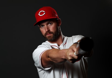 GOODYEAR, ARIZONA – FEBRUARY 19: Matt Davidson #64 poses during Cincinnati Reds (Photo by Jamie Squire/Getty Images)