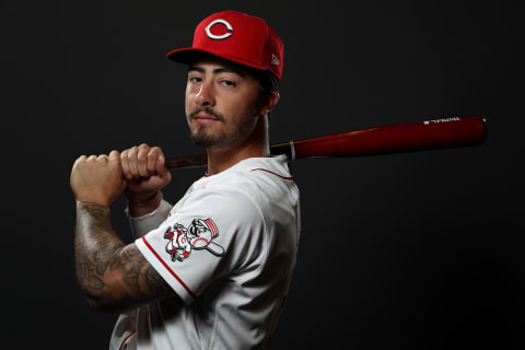 GOODYEAR, ARIZONA – FEBRUARY 19: Jonathan India #85 poses during Cincinnati Reds Photo Day. (Photo by Jamie Squire/Getty Images)