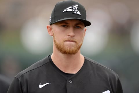 GLENDALE, ARIZONA – MARCH 10: Michael Kopech #34 of the Chicago White Sox looks on. (Photo by Ron Vesely/Getty Images)