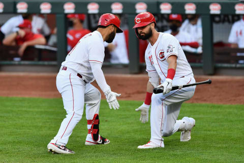 CINCINNATI, OH – AUGUST 4: Eugenio Suarez #7 of the Cincinnati Reds (Photo by Jamie Sabau/Getty Images)