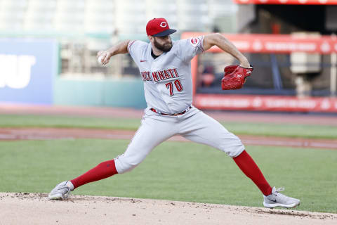 CLEVELAND, OH – AUGUST 05: Starting pitcher Tejay Antone #70 of the Cincinnati Reds (Photo by Ron Schwane/Getty Images)