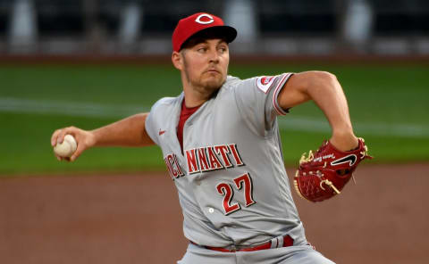 PITTSBURGH, PA – SEPTEMBER 04: Trevor Bauer #27 of the Cincinnati Reds delivers a pitch in the first inning. (Photo by Justin Berl/Getty Images)