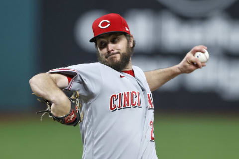 CLEVELAND, OH – MAY 07: Wade Miley #22 of the Cincinnati Reds pitches. (Photo by Ron Schwane/Getty Images)