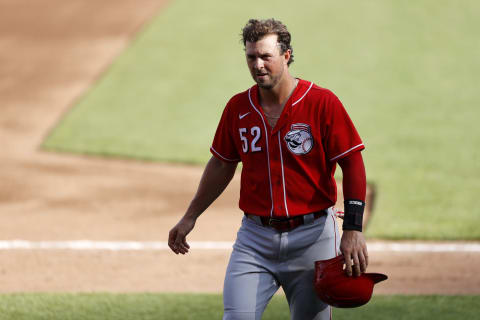 CINCINNATI, OH – JULY 14: Kyle Farmer #52 of the Cincinnati Reds (Photo by Joe Robbins/Getty Images)