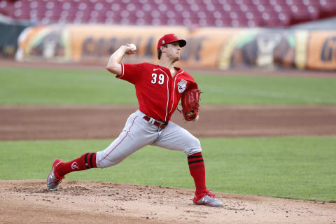 CINCINNATI, OH – JULY 18: Lucas Sims #39 of the Cincinnati Reds (Photo by Joe Robbins/Getty Images)