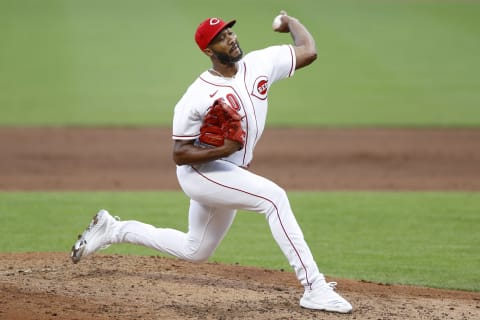 CINCINNATI, OH – JULY 28: Amir Garrett #50 of the Cincinnati Reds pitches during the game against the Chicago Cubs (Photo by Joe Robbins/Getty Images)