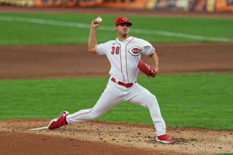 CINCINNATI, OH – AUGUST 4: Tyler Mahle #30 of the Cincinnati Reds pitches (Photo by Jamie Sabau/Getty Images)
