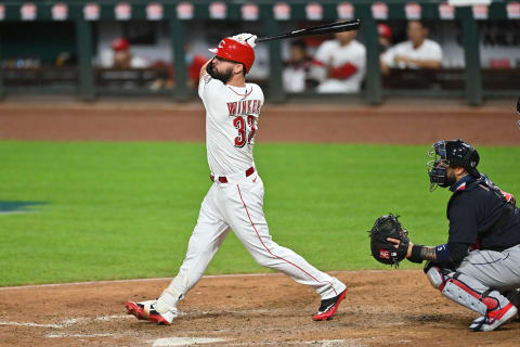 CINCINNATI, OH – AUGUST 3: Jesse Winker #33 of the Cincinnati Reds (Photo by Jamie Sabau/Getty Images)