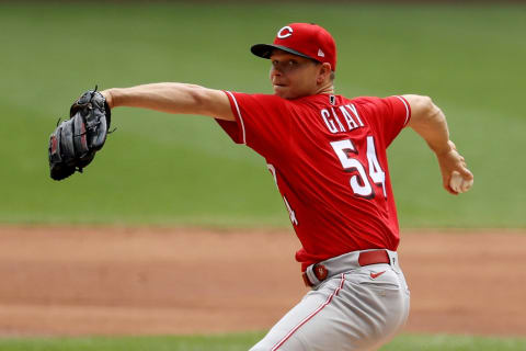 MILWAUKEE, WISCONSIN – AUGUST 09: Sonny Gray #54 of the Cincinnati Reds pitches at Miller Park. (Photo by Dylan Buell/Getty Images)