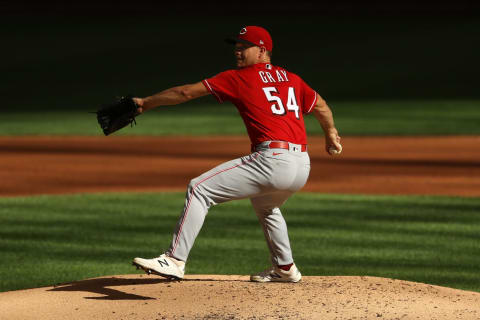 MILWAUKEE, WISCONSIN – AUGUST 27: Sonny Gray #54 of the Cincinnati Reds pitches in the second inning. (Photo by Dylan Buell/Getty Images)