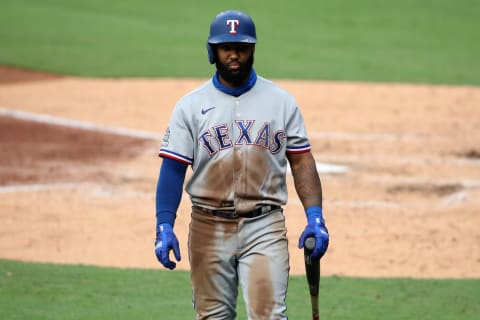 SAN DIEGO, CA – AUGUST 20: Danny Santana #38 of the Texas Rangers looks on during the game. (Photo by Rob Leiter/MLB Photos via Getty Images)