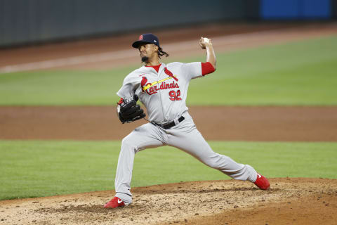 CINCINNATI, OH – SEPTEMBER 02: Genesis Cabrera #92 of the St Louis Cardinals pitches during a game against the Cincinnati Reds. (Photo by Joe Robbins/Getty Images)