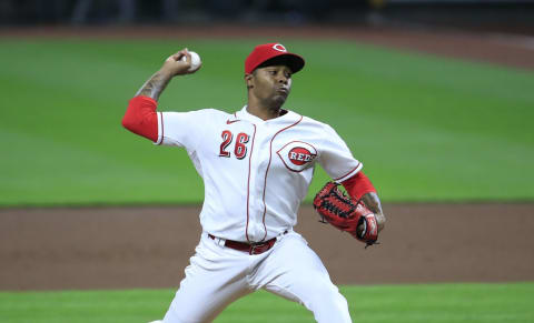 CINCINNATI, OHIO – SEPTEMBER 16: Raisel Iglesias #26 of the Cincinnati Reds throws a pitch. (Photo by Andy Lyons/Getty Images)