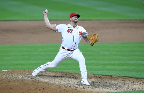 CINCINNATI, OHIO – SEPTEMBER 18: Sal Romano #47 of the Cincinnati Reds throws a pitch. (Photo by Andy Lyons/Getty Images)