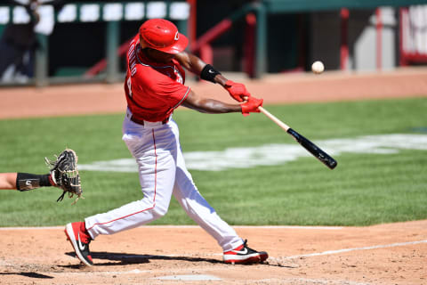 CINCINNATI, OH – SEPTEMBER 20: Aristides Aquino #44 of the Cincinnati Reds bats against the Chicago White Sox. (Photo by Jamie Sabau/Getty Images)