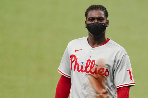 ST PETERSBURG, FLORIDA – SEPTEMBER 27: Didi Gregorius #18 of the Philadelphia Phillies looks on during the fourth inning. (Photo by Douglas P. DeFelice/Getty Images)