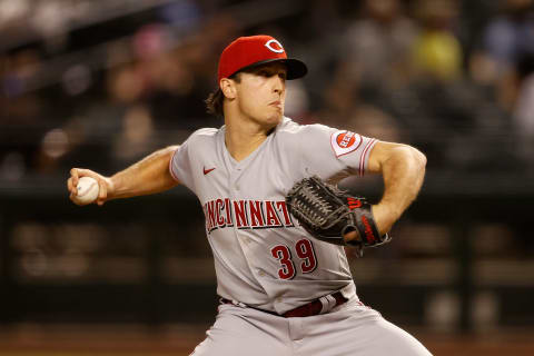 PHOENIX, ARIZONA – APRIL 09: Relief pitcher Lucas Sims #39 of the Cincinnati Reds pitches. (Photo by Christian Petersen/Getty Images)