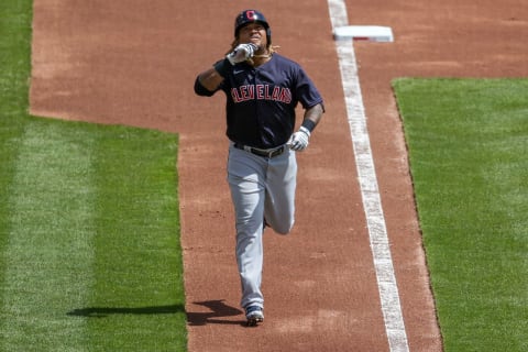 CINCINNATI, OHIO – APRIL 18: Jose Ramirez #11 of the Cleveland Indians rounds the bases after hitting a home run in the first inning against the Cincinnati Reds. (Photo by Dylan Buell/Getty Images)