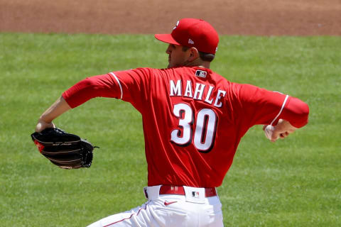 CINCINNATI, OHIO – MAY 20: Tyler Mahle #30 of the Cincinnati Reds pitches in the first inning. (Photo by Dylan Buell/Getty Images)