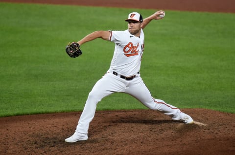 BALTIMORE, MARYLAND – JULY 07: Paul Fry #51 of the Baltimore Orioles pitches. (Photo by G Fiume/Getty Images)