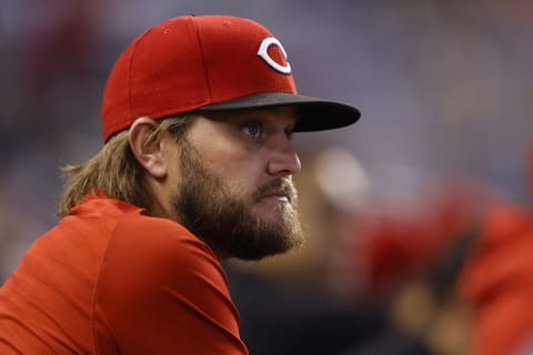 MIAMI, FLORIDA – AUGUST 29: Wade Miley #22 of the Cincinnati Reds looks on. (Photo by Michael Reaves/Getty Images)
