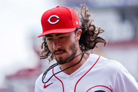 CINCINNATI, OHIO – SEPTEMBER 01: Jonathan India #6 of the Cincinnati Reds jogs across the field. (Photo by Dylan Buell/Getty Images)