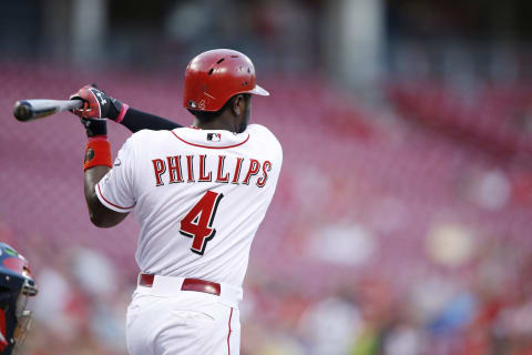 CINCINNATI, OH – SEPTEMBER 10: Brandon Phillips #4 of the Cincinnati Reds (Photo by Joe Robbins/Getty Images)