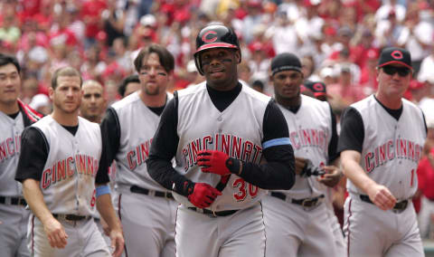 ST. LOUIS – June 20: Ken Griffey Jr. #30 of the Cincinnati Reds (Photo by Dilip Vishwanat/Getty Images)