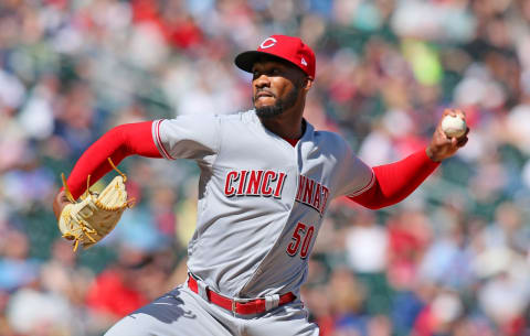 MINNEAPOLIS, MN – APRIL 29: Amir Garrett #50 of the Cincinnati Reds pitches in the seventh inning against the Minnesota Twins. (Photo by Adam Bettcher/Getty Images)