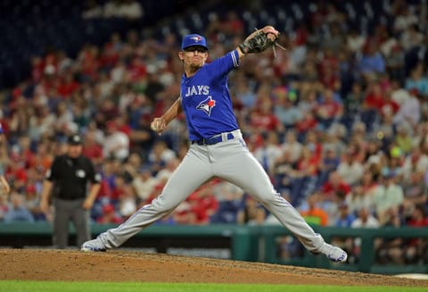 PHILADELPHIA, PA – MAY 25: Tyler Clippard #36 of the Toronto Blue Jays throws a pitch in the eighth inning during a game against the Philadelphia Phillies at Citizens Bank Park on May 25, 2018 in Philadelphia, Pennsylvania. The Blue Jays won 6-5. (Photo by Hunter Martin/Getty Images)