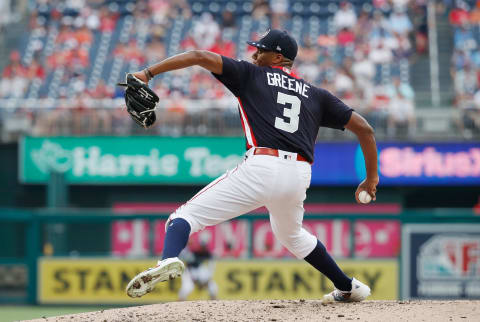 WASHINGTON, DC – JULY 15: Hunter Greene #3 of the Cincinnati Reds (Photo by Patrick McDermott/Getty Images)